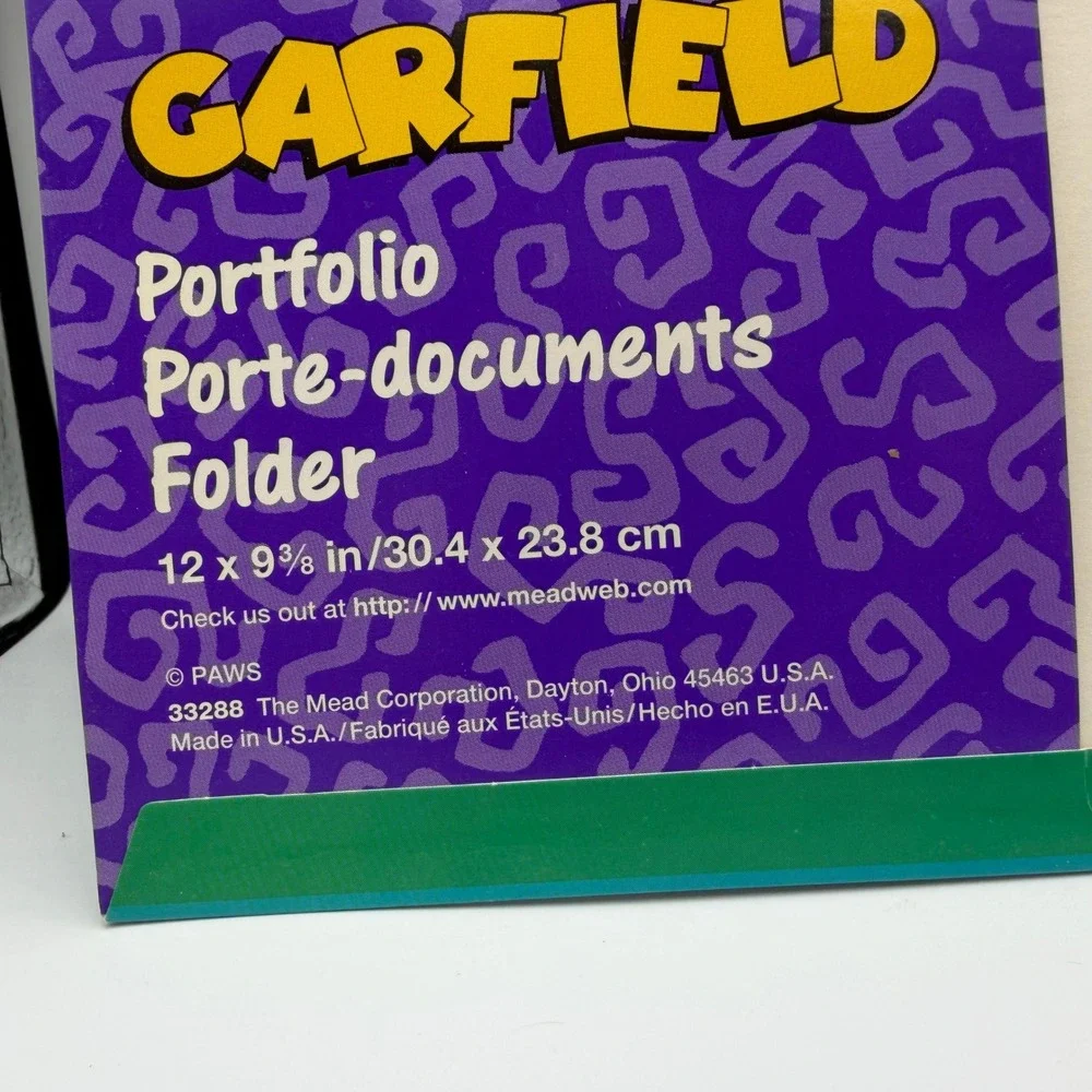 Vintage Mead Garfield Virtual Dog Ate My Homework 2 Pocket Folder Jim Davis